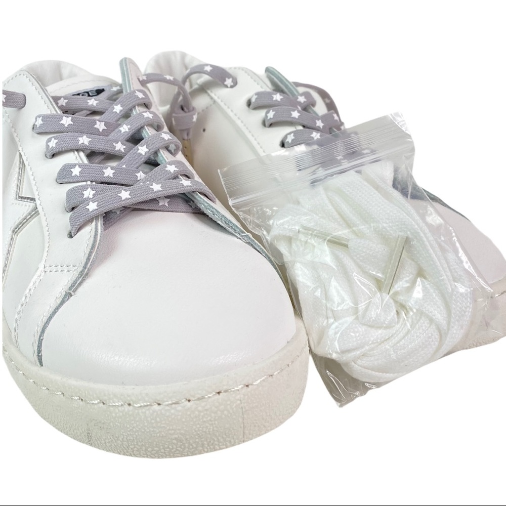 NEW Vintage Havana Bianca Sneakers White Silver - Picture 9 of 14